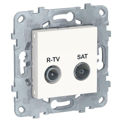Розетка телевизионная одиночная TV/R/SAT Unica New механизм бел. SchE NU545418