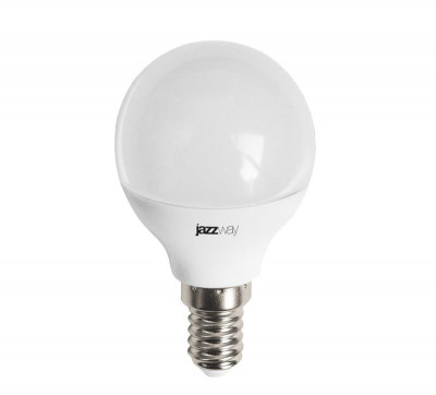 Лампа светодиодная PLED-LX 8Вт G45 шар 5000К холод. бел. E14 JazzWay 5028623
