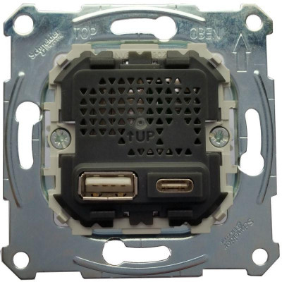 Розетка USB Merten тип A+C 2.4А механизм SchE MTN4366-0110