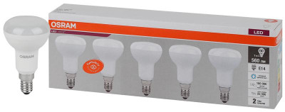 Лампа светодиодная LED Value LV R50 60 7SW/865 7Вт рефлектор матовая E14 230В 2х5 (уп.5шт) OSRAM 4058075583993