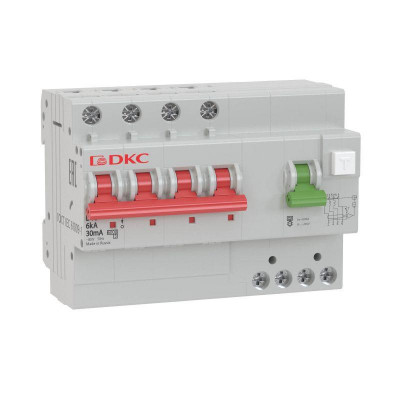 Выключатель автоматический дифференциального тока 4п (3P+N) C 40А 300мА тип A 6кА MDV63 YON MDV63-44C40-A