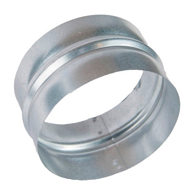 Патрубок (соединитель) для круглых стальных воздуховодов, d=125мм, оцинк.