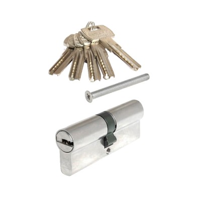 Цилиндр ключ/ключ (35+40) для противопожарных дверей, никель