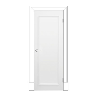 Олови полотно крашеное петербургские двери 1 белое глухое м7 (645х2050мм) без замка (с притвором)