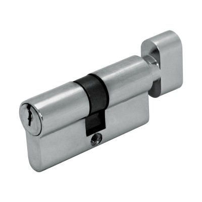 Шлосс 03009 цилиндр для замка ключ/завертка (30+30) s 60 хром (10/100)
