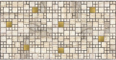 Панель стеновая декоративная ПВХ грейс 955*480 10шт/уп мозаика мрамор с золотом