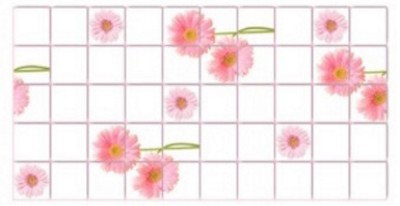 Панель стеновая декоративная ПВХ грейс 955*480 10шт/уп плитка розовые герберы