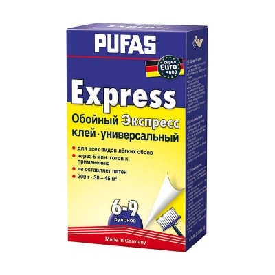 Пуфас n051 клей экспресс быстрорастворимый (0,2кг) euro 3000 express