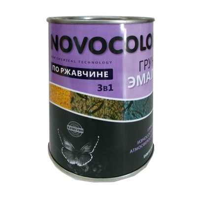 Новоколор грунт-эмаль 3 в 1 голубая (глянц.) (1кг)