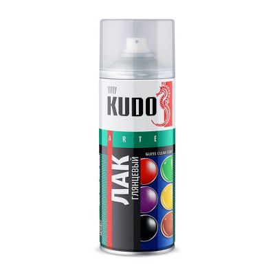 Кудо ku-9002 лак аэрозольный акриловый универсальный глянцевый (0,52л)