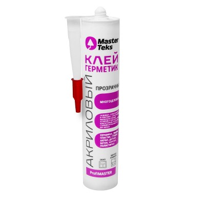 Мастертекс profimaster клей-герметик акриловый многоцелевой (0,29мл) прозрачный 9613084
