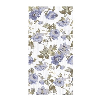 Ла фавола гобелен плитка настенная 250х500х8мм цветы синяя, серия люкс