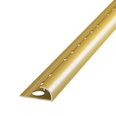 Раскладка-уголок под плитку анодир. алюм. 9мм (наружная) 2,7м золото (пк 03-9-2700-02л)