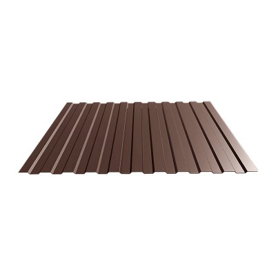 Профнастил с-8 (ral 8017) коричневый шоколад 1200х2000х0,4мм (2,4м2)