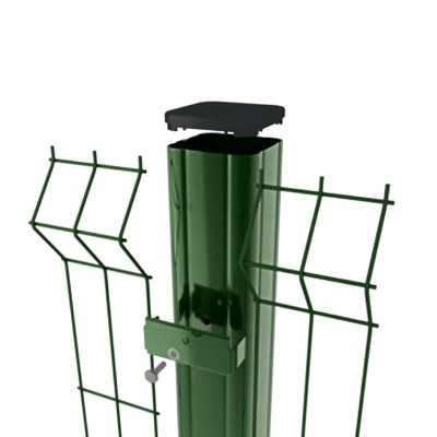 Столб заборный, квадратного сечения, 40х40мм, 3м, зеленый