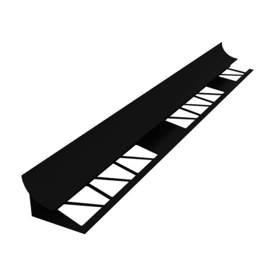 Раскладка-уголок под плитку 9-10мм (внутренняя) 2,5м черная (1шт)