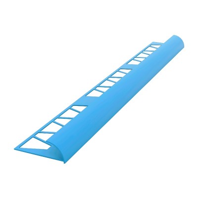 Раскладка-уголок под плитку 7-8мм (наружная) 2,5м светло-голубая (уп.25шт)