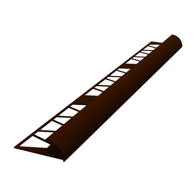 Раскладка-уголок под плитку 7-8мм (наружная) 2,5м шоколад черный (уп.25шт)