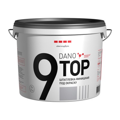 Даногипс финишная готовая полимерная шпатлевка dano top 9 (10л)
