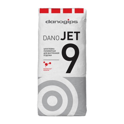 Даногипс финишная полимерная шпатлевка dano jet 9 (20кг)